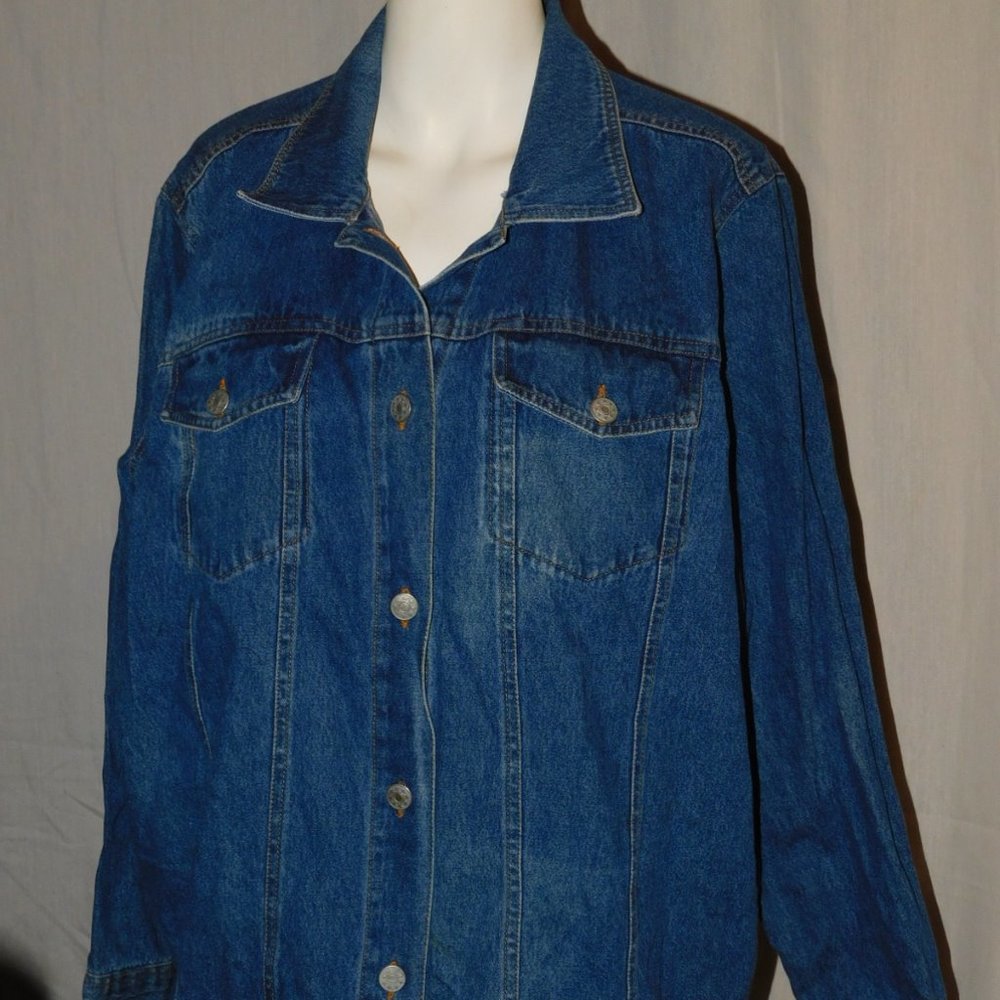 Romans Ladies Denim Jacket American Flag Made Indi